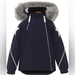 Molo Hopla Galaxy Navy Blue Jacket with Fur Hood